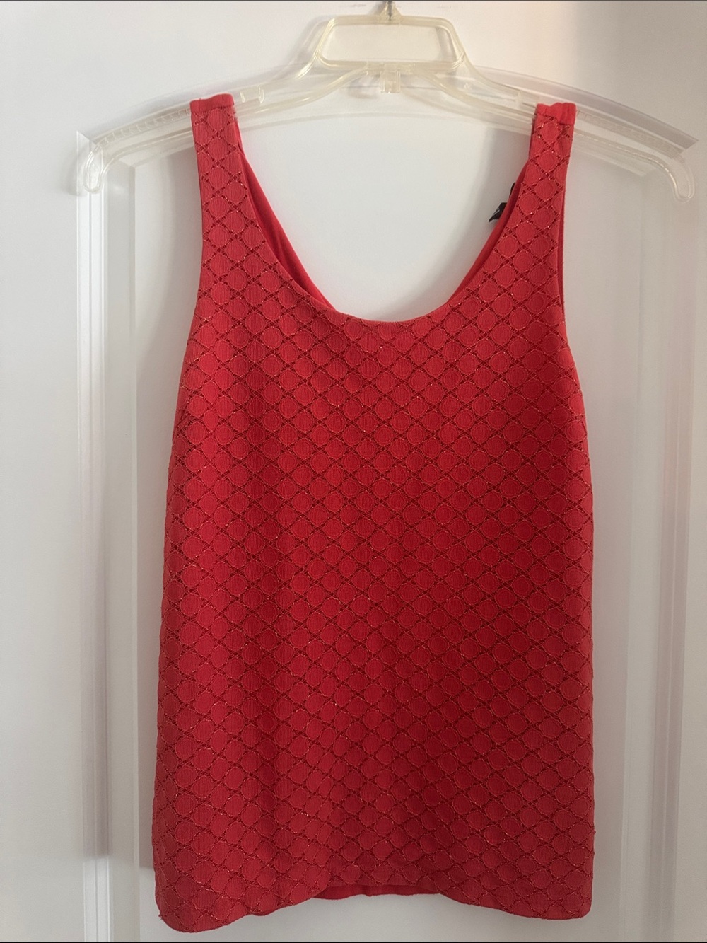 The Limited Red Textured Sleeveless Top
